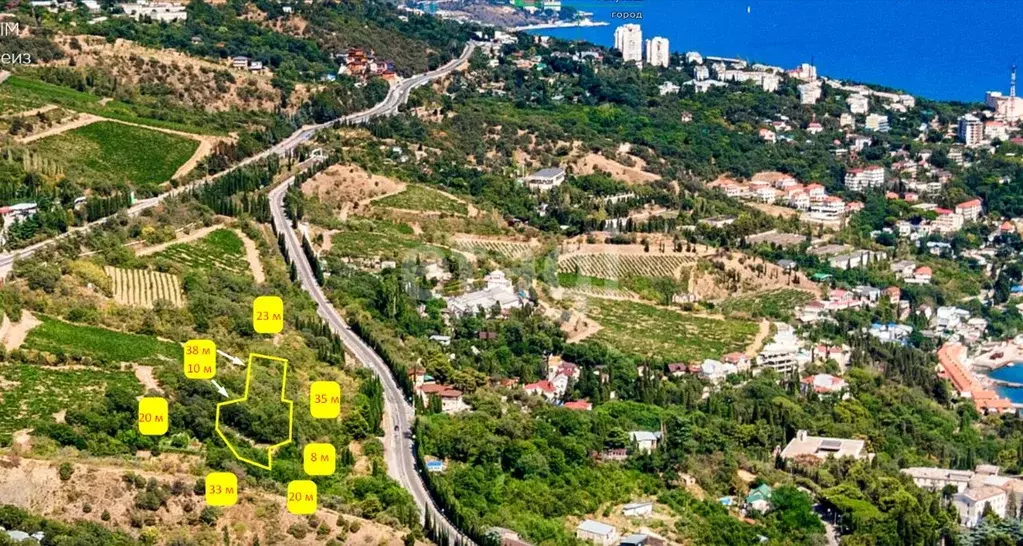 Участок в Крым, Ялта муниципальный округ, Симеиз пгт ул. Советская, 45 ... - Фото 1