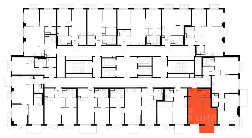 1-к кв. Москва Кавказский Бульвар 51 жилой комплекс, к3.5 (34.2 м) - Фото 2