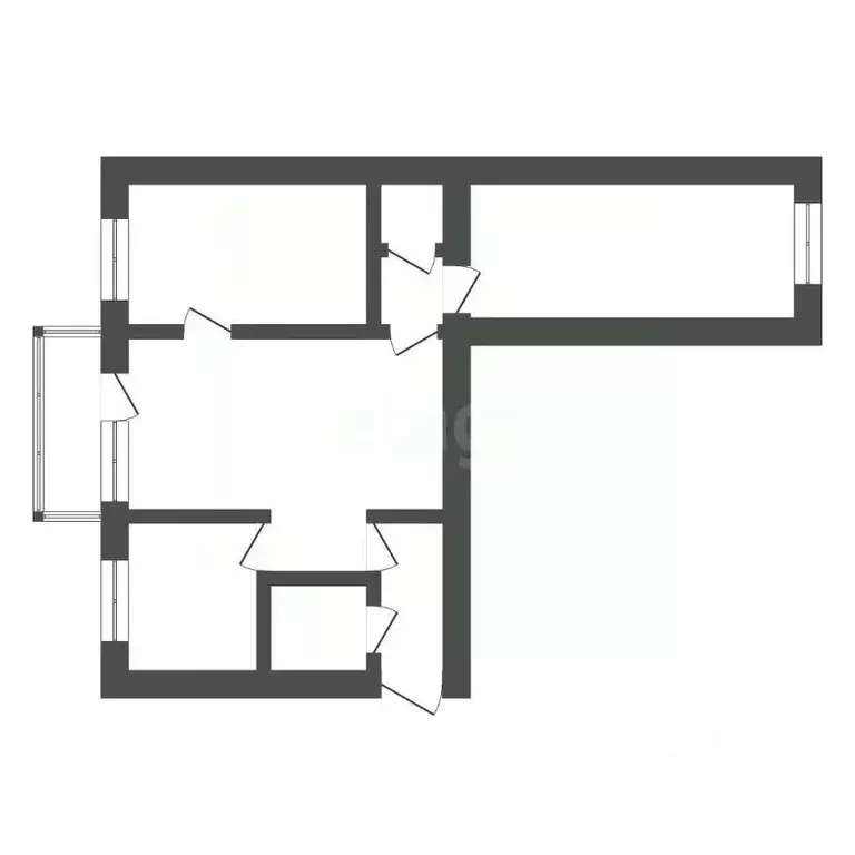 3-к кв. Амурская область, Благовещенск Октябрьская ул., 56 (54.1 м) - Фото 1