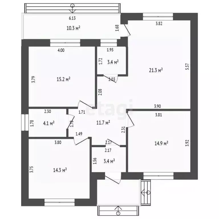 Дом в Тюменская область, Тюмень Казарово мкр, ул. Казаровская (95 м) - Фото 1