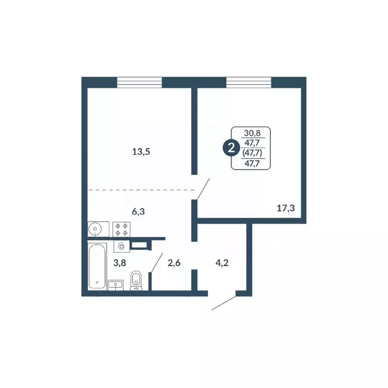 2-к кв. Кировская область, Киров Скандинавия жилой комплекс (47.7 м) - Фото 1