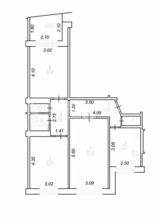 3-комнатная квартира: Рязань, Касимовское шоссе, 42к1 (65.5 м) - Фото 0