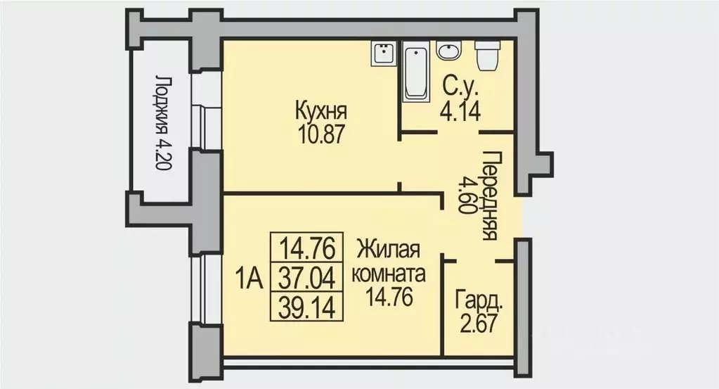 1-к кв. Новосибирская область, Бердск Южный мкр,  (39.14 м) - Фото 0
