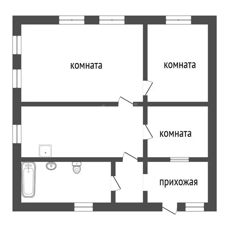 3-комнатная квартира: Красноярск, улица Чернышевского, 54 (87.9 м) - Фото 1