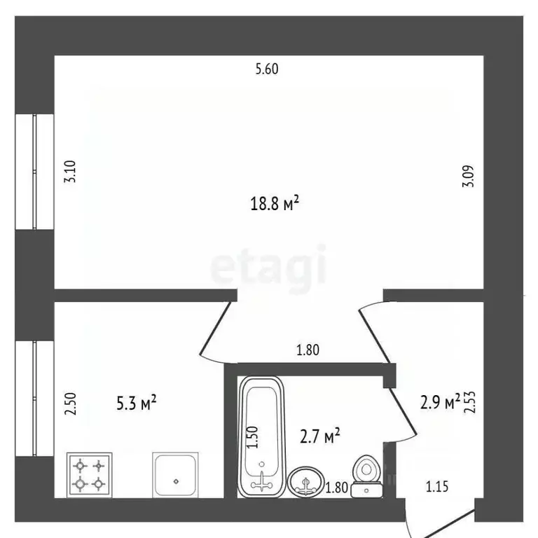 1-к кв. Мордовия, Саранск просп. Ленина, 3 (29.9 м) - Фото 1