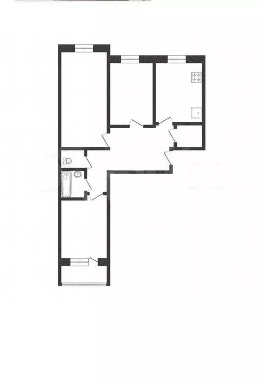 3-комнатная квартира: Курган, улица Василия Блюхера, 30 (61.3 м) - Фото 1