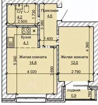 2-к кв. Алтайский край, Барнаул ул. Анатолия (40.4 м) - Фото 0