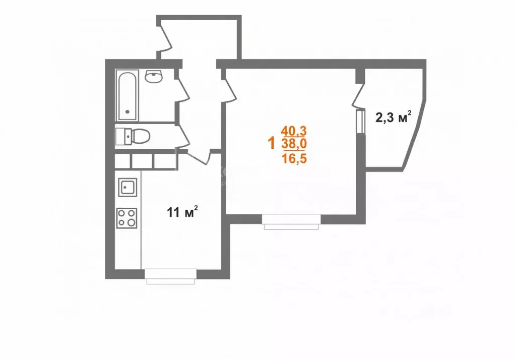 1-к кв. Владимирская область, Ковров ул. Строителей, 29 (38.0 м) - Фото 2
