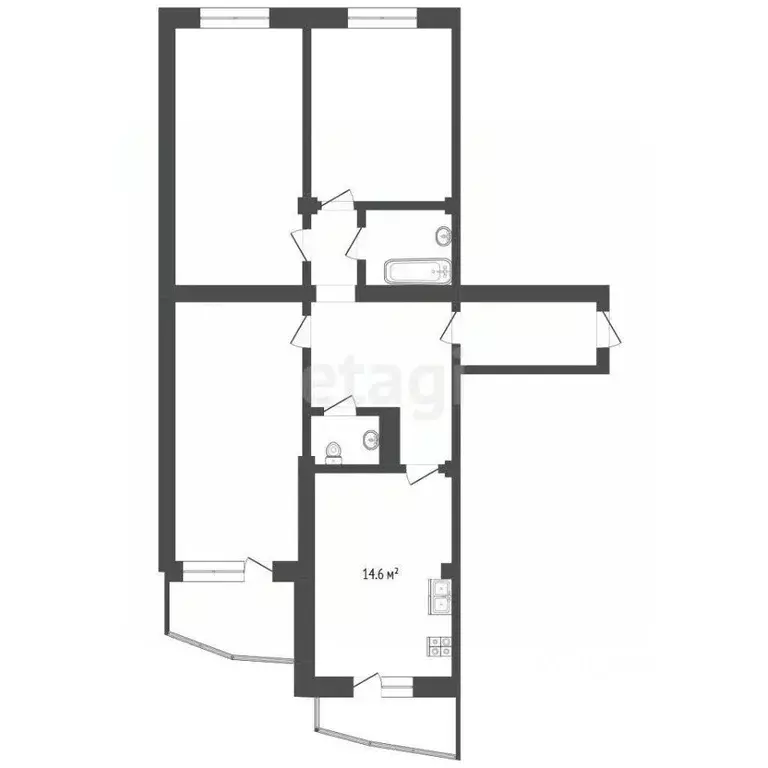 3-к кв. Крым, Феодосия ул. Крымская, 88 (90.2 м) - Фото 2
