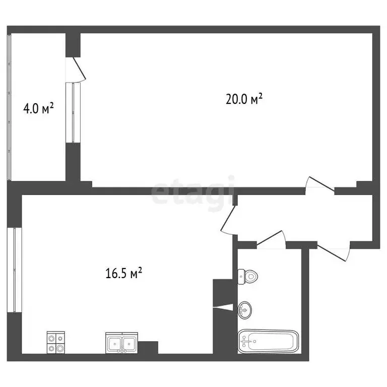 1-комнатная квартира: Севастополь, улица Правды, 33А (42.4 м) - Фото 1