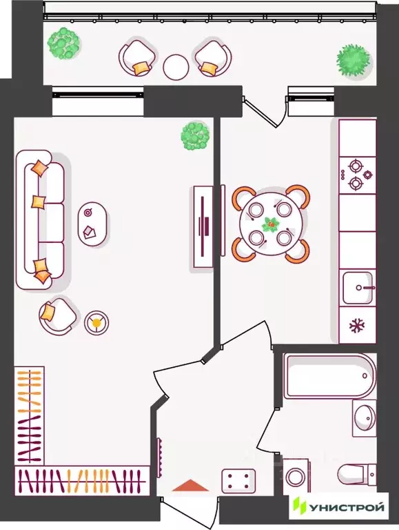 1-к кв. Самарская область, Тольятти ул. Владимира Высоцкого (38.37 м) - Фото 0