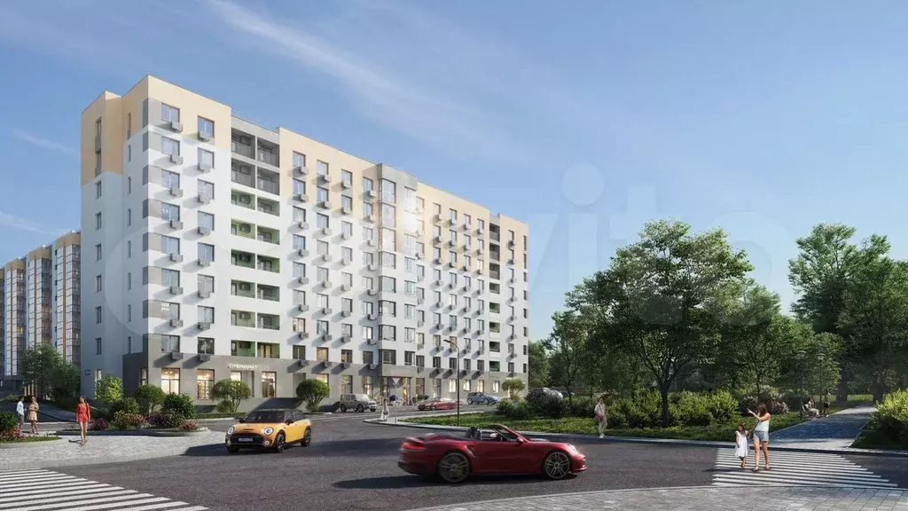 1-к. квартира, 43,2 м, 3/9 эт. - Фото 1