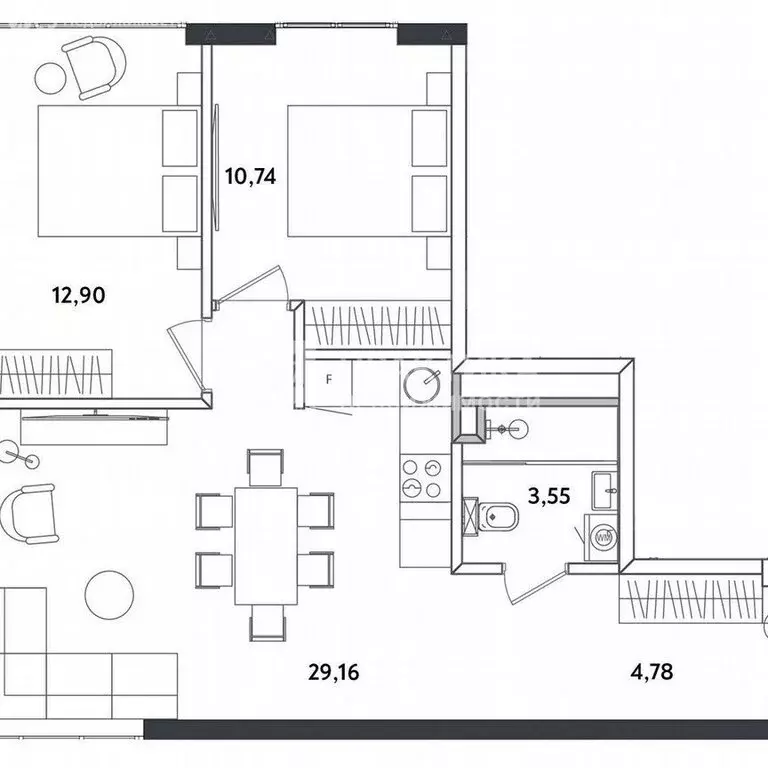 2-комнатная квартира: Москва, Окружной проезд, 10Б (58.3 м) - Фото 1