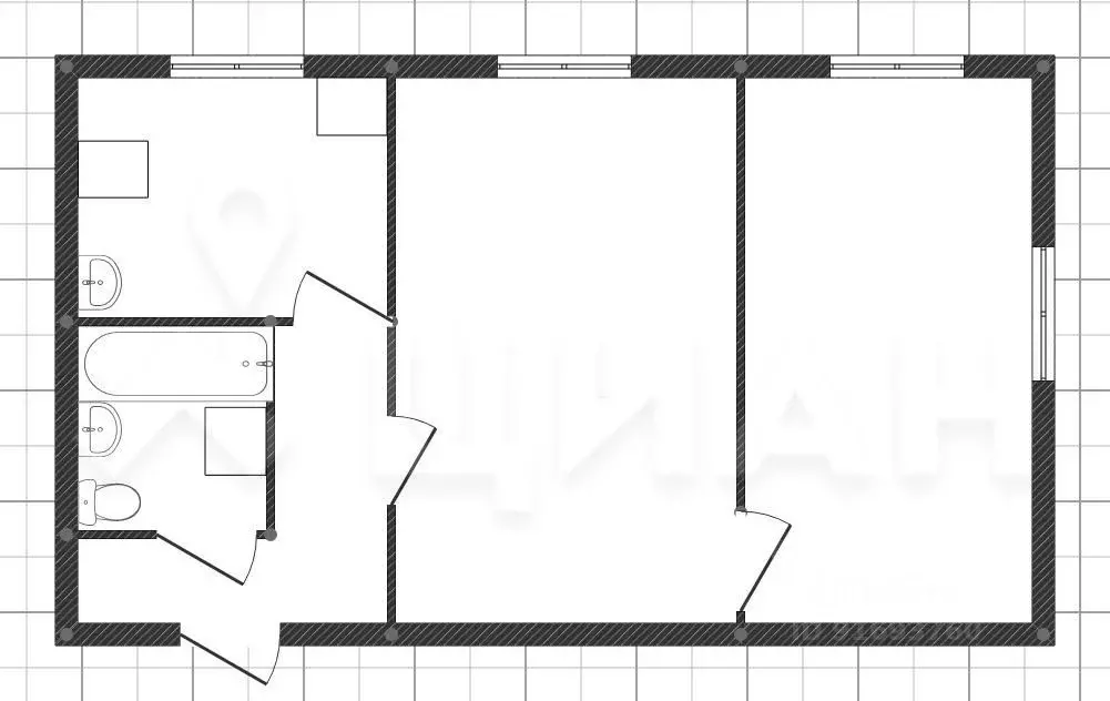 2-к кв. Мурманская область, Мурманск ул. Полярные Зори, 41к1 (43.8 м) - Фото 2