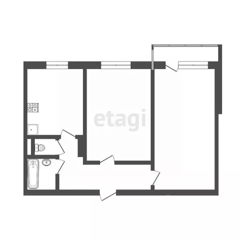2-к кв. Смоленская область, Смоленск ул. Маршала Еременко, 14 (54.0 м) - Фото 0