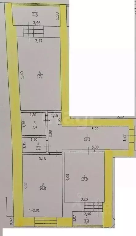 2-к кв. Оренбургская область, Оренбург ул. Высотная, 10 (64.7 м) - Фото 1