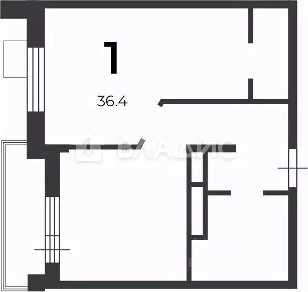 1-к кв. Москва, Москва, Троицк ул. Академика Дыхне, 8 (36.4 м) - Фото 2