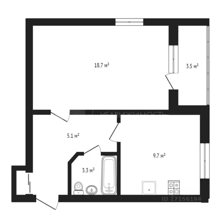 1-к кв. Тюменская область, Тюменский муниципальный округ, с. Червишево ... - Фото 2