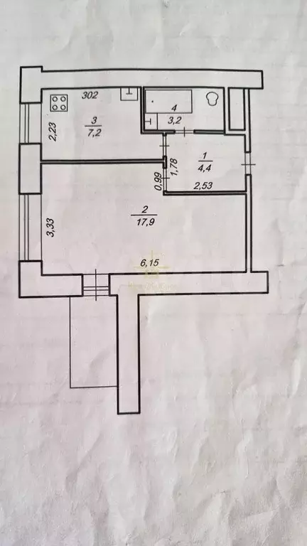 1-к. квартира, 34,5 м, 5/9 эт. - Фото 0