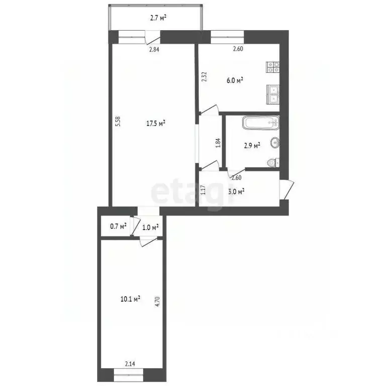 2-к кв. Ростовская область, Ростов-на-Дону ул. Мечникова, 126 (42.0 м) - Фото 1