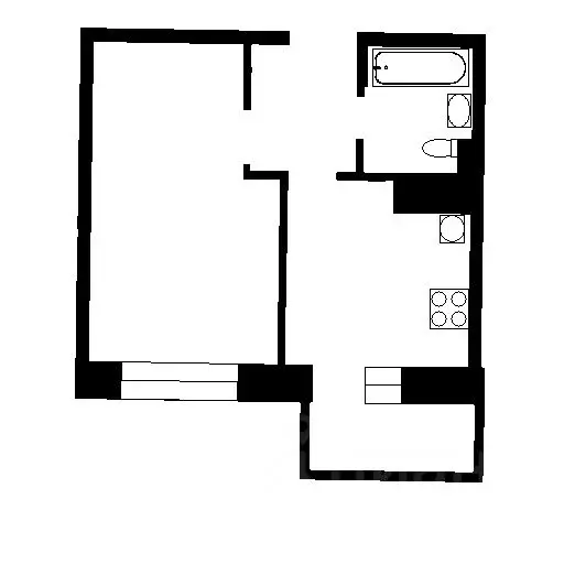 1-к кв. Новосибирская область, Новосибирск ул. Кочубея, 11 (38.0 м) - Фото 1