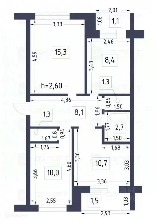 3-к кв. Татарстан, Лаишевский район, с. Габишево Молодежный просп., 3 ... - Фото 2