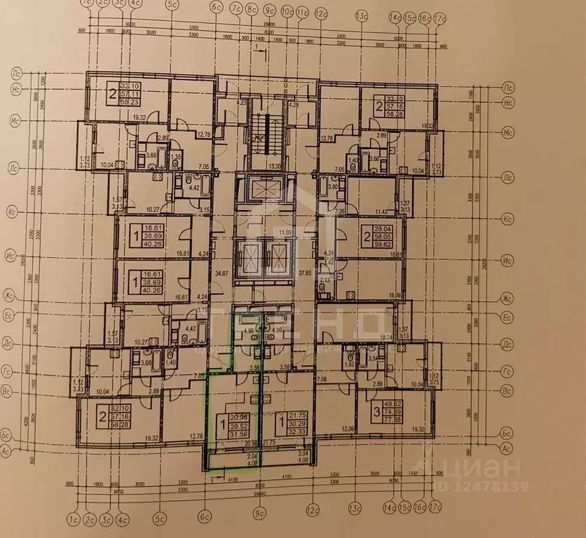 Студия Санкт-Петербург аллея Евгения Шварца, 14 (29.3 м) - Фото 2
