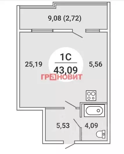 1-к кв. Новосибирская область, Новосибирск Северо-Чемской жилмассив, ... - Фото 1
