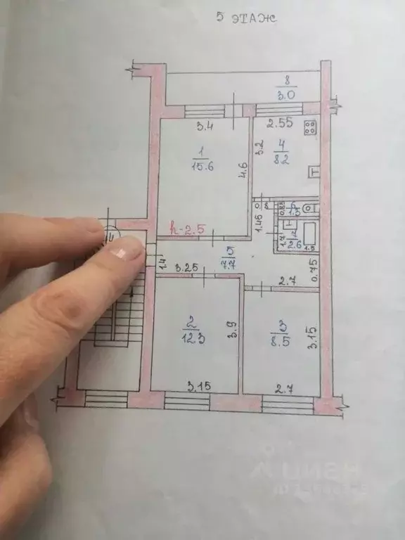 3-к кв. Мордовия, Саранск ул. Ульянова, 22 (56.0 м) - Фото 0