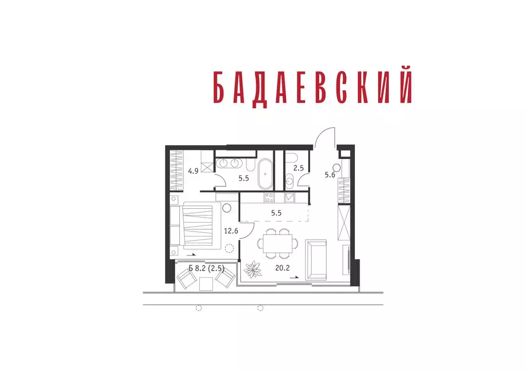 2-комнатная квартира: Москва, Кутузовский проспект, 12/1 (59.3 м) - Фото 2