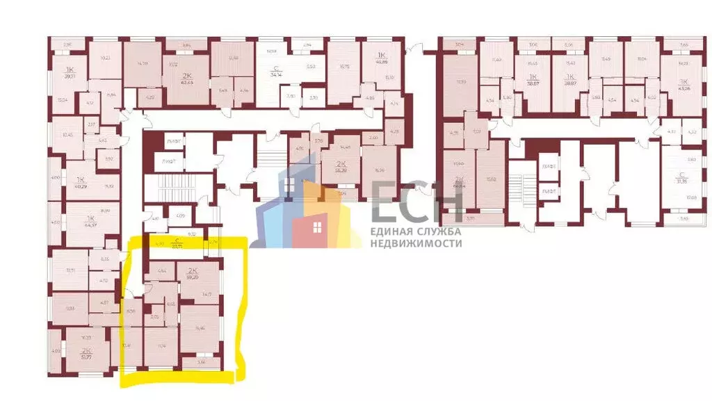 2-комнатная квартира: посёлок Петровский, Шоссейный проезд, 25к1 (59.2 ... - Фото 1