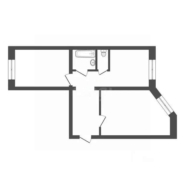2-к кв. Иркутская область, Усть-Кут Строительная ул., 1 (52.6 м) - Фото 2