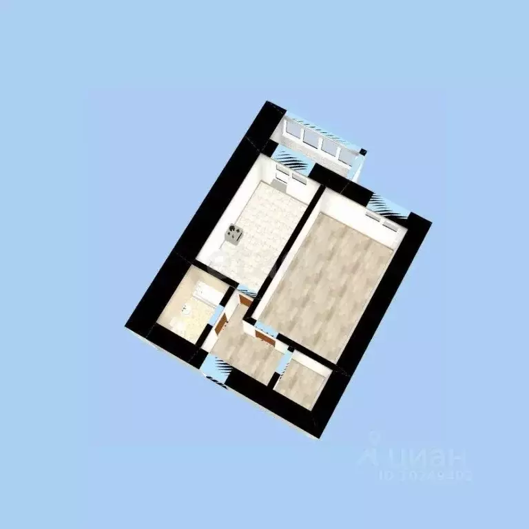 1-к кв. Башкортостан, Уфа ул. Менделеева, 227 (46.5 м) - Фото 1