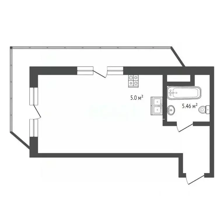 1-к кв. Крым, Ялта ул. Московская, 15к1 (68.0 м) - Фото 1