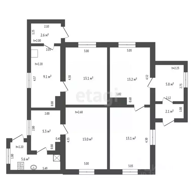 2-к кв. Ставропольский край, Ставрополь № 10 мкр, проезд Оренбургский, ... - Фото 2