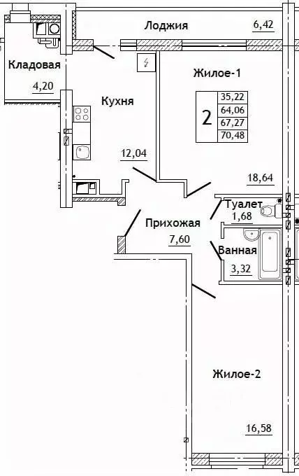 2-к кв. Смоленская область, Смоленский муниципальный округ, д. ... - Фото 0