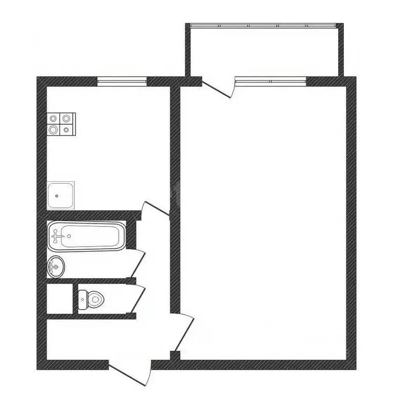 1-к кв. Калужская область, Балабаново г. Боровский муниципальный ... - Фото 1