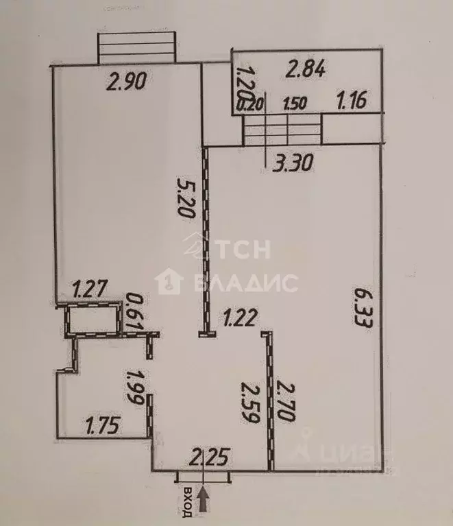 1-к кв. Московская область, Балашиха ул. Разина, 1А (40.7 м) - Фото 2