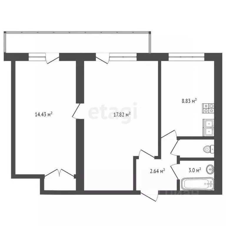 2-к кв. Москва Коровинское ш., 17 (50.0 м) - Фото 1