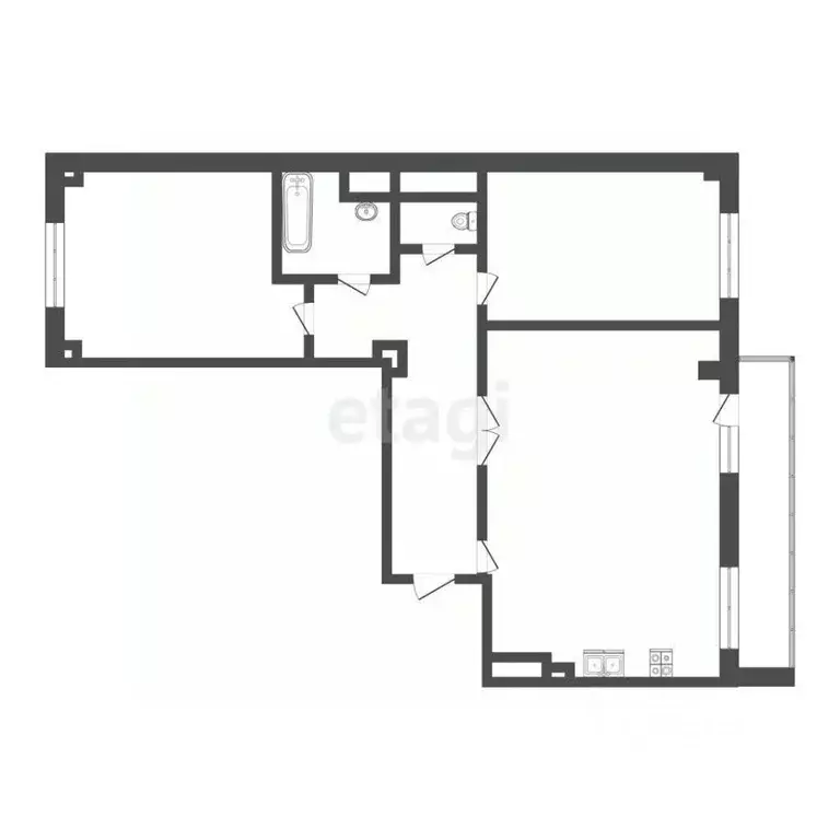 2-к кв. Иркутская область, Иркутск Юбилейный мкр, 8А (71.4 м) - Фото 2