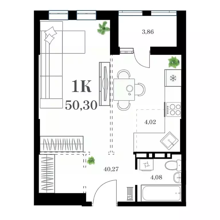 1-к кв. Приморский край, Владивосток ул. Леонова, 54 (50.3 м) - Фото 0