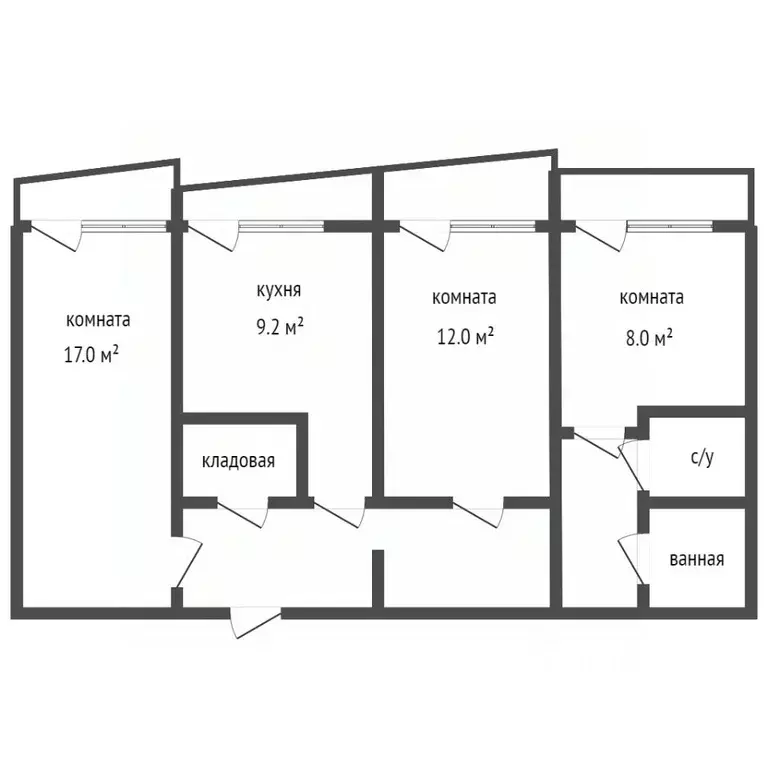 3-к кв. Воронежская область, Воронеж Ленинский просп., 3/2 (64.2 м) - Фото 1