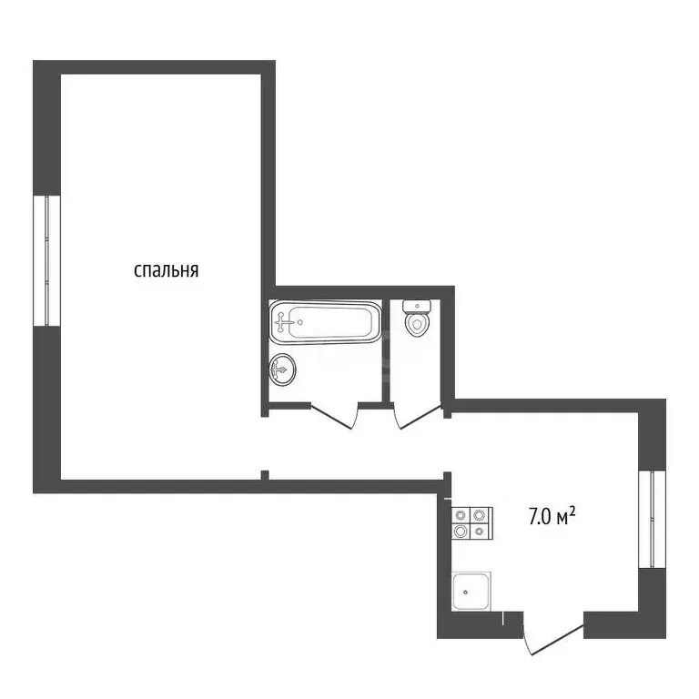 1-комнатная квартира: посёлок Строитель, Строительная улица, 14 (37.8 ... - Фото 1