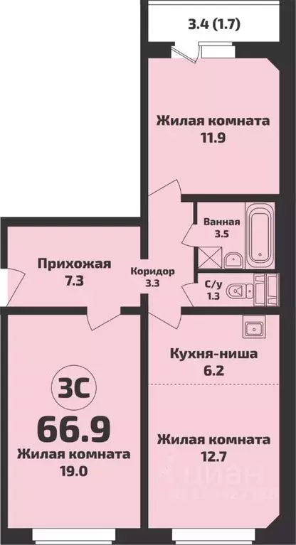 3-к кв. Новосибирская область, Новосибирский район, Станционный ... - Фото 0
