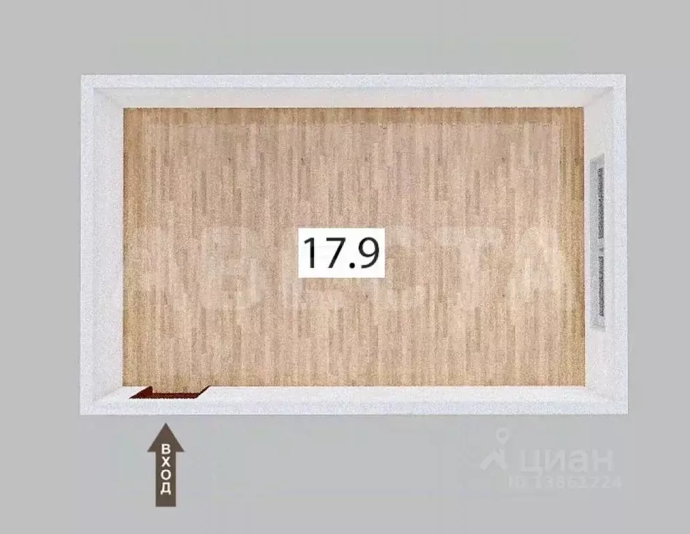 Комната Омская область, Омск Заозерный мкр, ул. Бородина, 44Б (17.9 м) - Фото 2