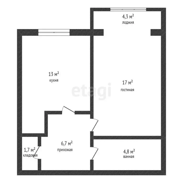 1-комнатная квартира: каспийск, улица каспийское шоссе, 17б (47.5 м) - Фото 0