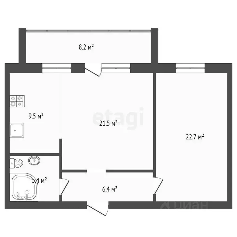 2-к кв. Тюменская область, Тюмень Солнечный проезд, 7 (65.0 м) - Фото 2