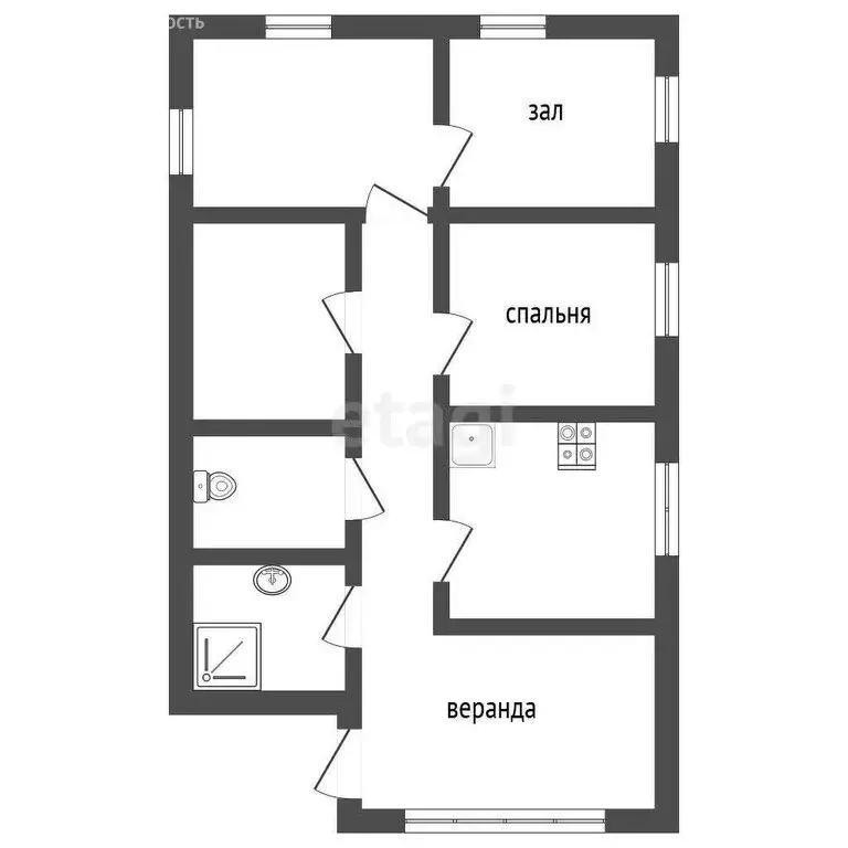 Дом в Саргатское, Иртышская улица (57.9 м) - Фото 2