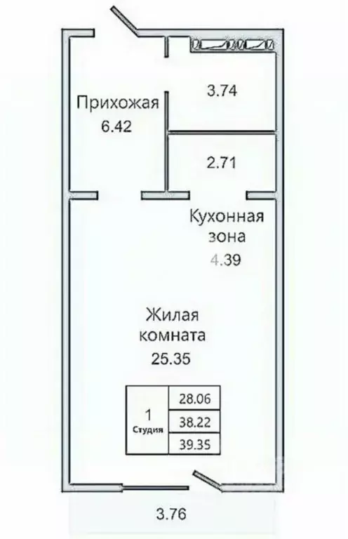 Студия Новосибирская область, Новосибирск ул. Виктора Шевелева, 22 ... - Фото 2