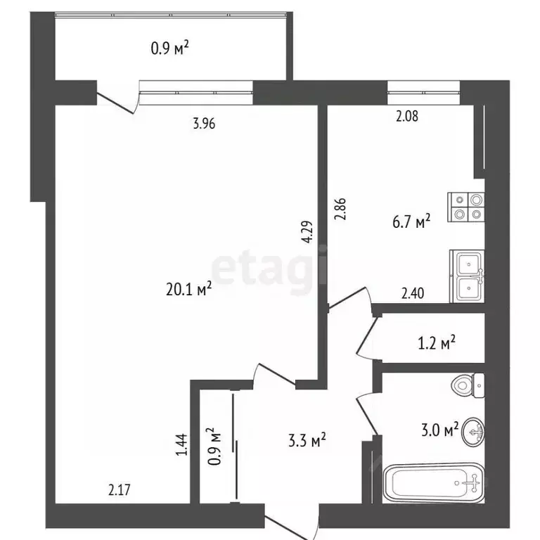1-к кв. Крым, Армянск ул. Симферопольская, 11 (35.2 м) - Фото 2